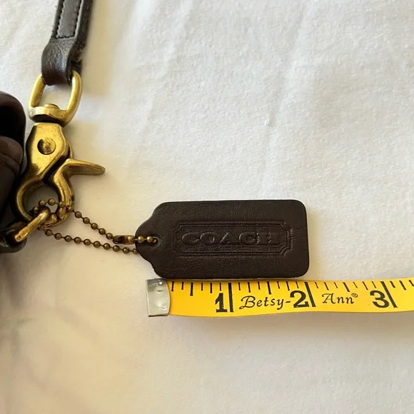 Vintage Coach Brown Leather Pocket Purse Shoulder Bag - Picture 14 of 14